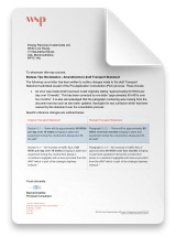 Transport Statement Cover Letter